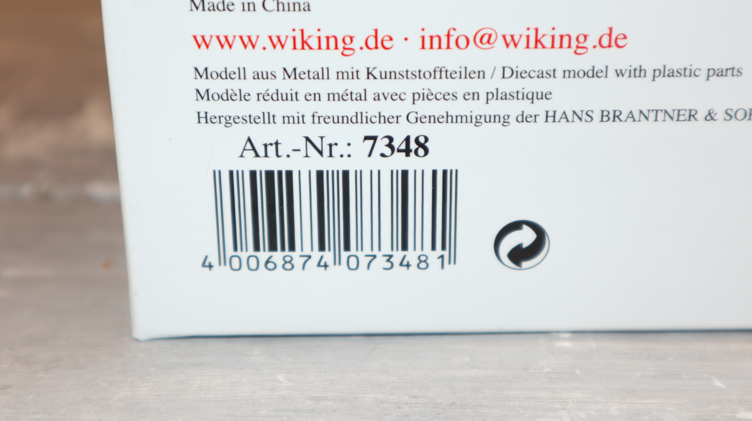 WIKING 077348 in 1:32, Brantner Einachs-Dreiseitenkipper grün,  NEU in OVP