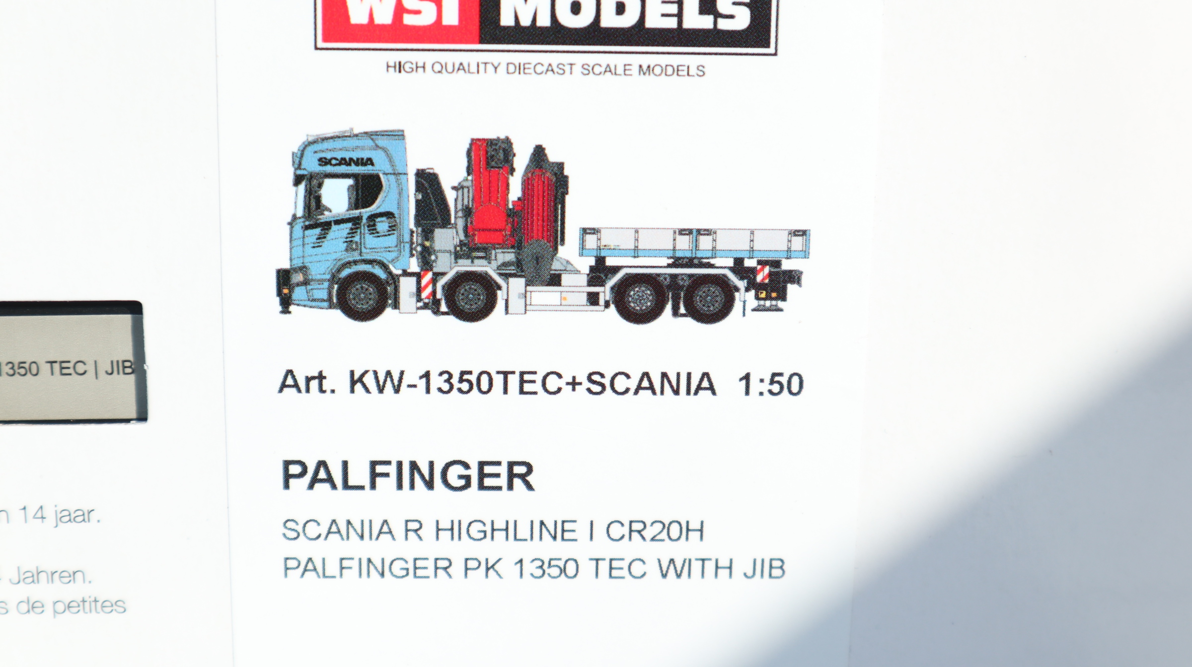 WSI 02-3567 in 1:50, SCANIA CR20 770 8x2 + Palfinger PK 1350 TEC, NEU in OVP