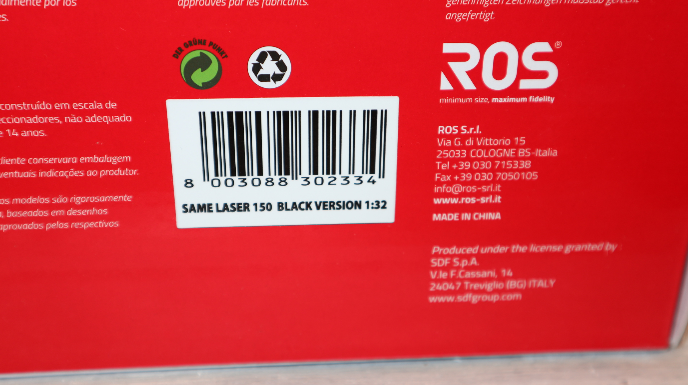 ROS 302334 in 1:32, SAME Laser 150 Black Edition, NEU in OVP