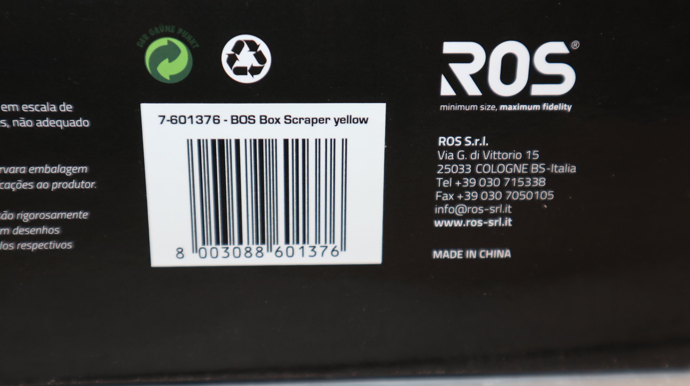 ROS 601376 in 1:32, BOS Box Scraper in GELB, Sondermodell 1000 Stück,  NEU in OVP