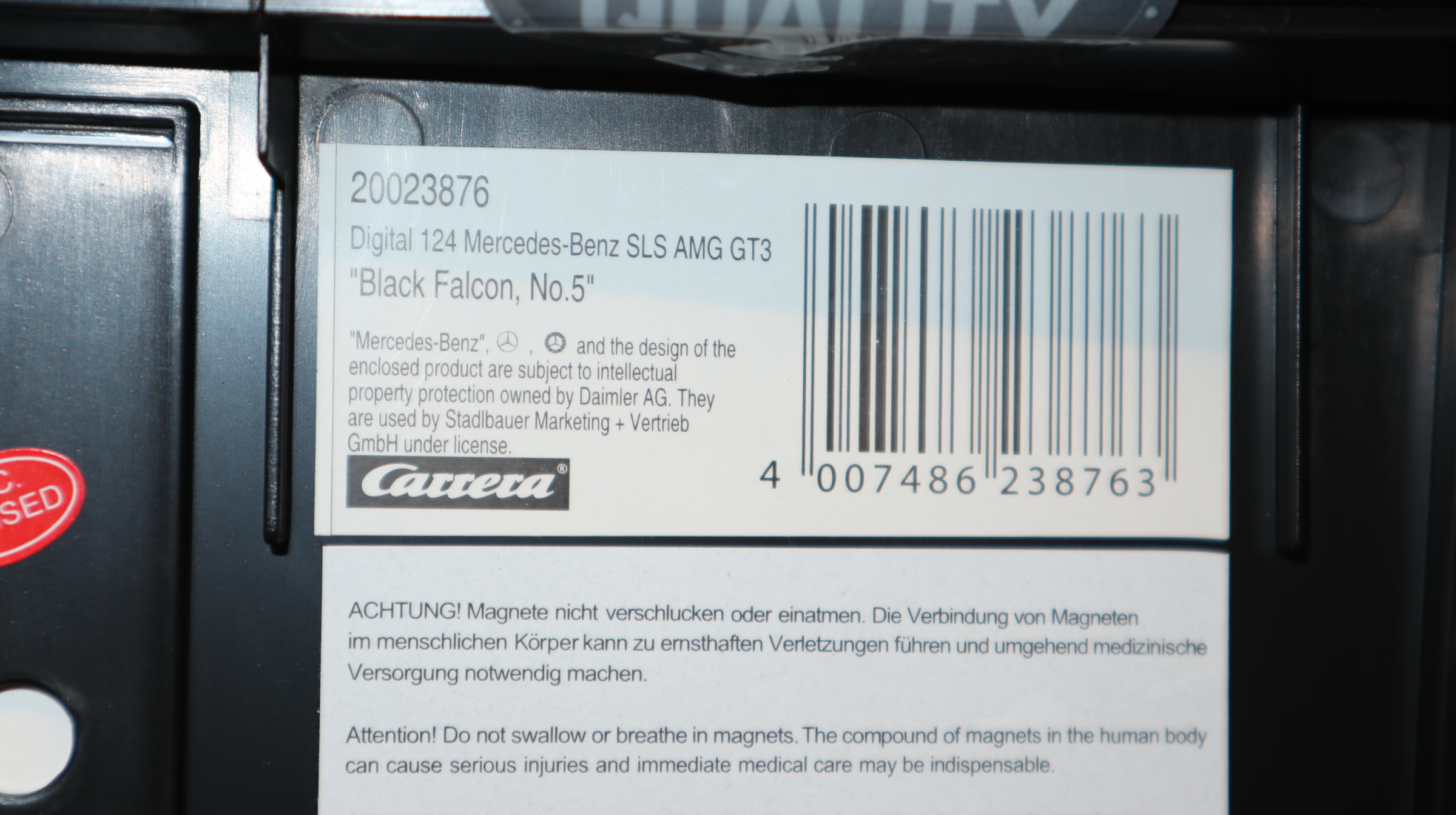 Carrera 23876 in 1:24, MB SLS AMG GT3 "Black Falcon No 5"  versiegelt, NEU in OVP