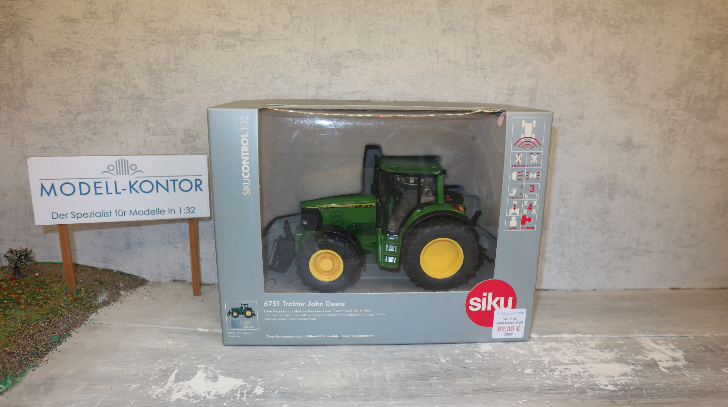 Siku Control 6751 in 1:32, John Deere 6920S Version 1 für schwarze FB  NEU in OVP