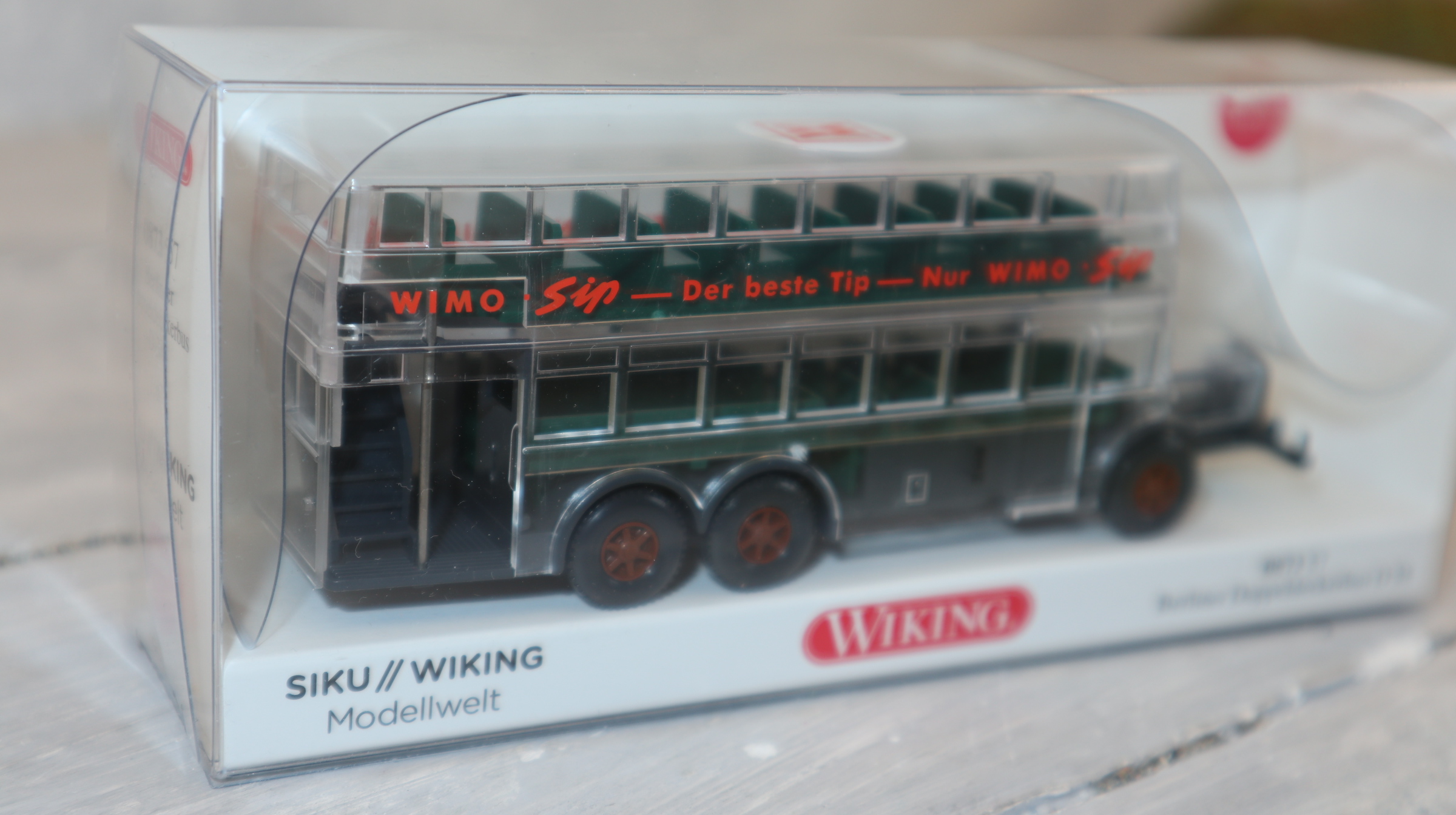 Wiking 087357 in 1:87 Berliner Doppeldeckerbus durchsichtig, WIKING Modellwelt, Neu in OVP