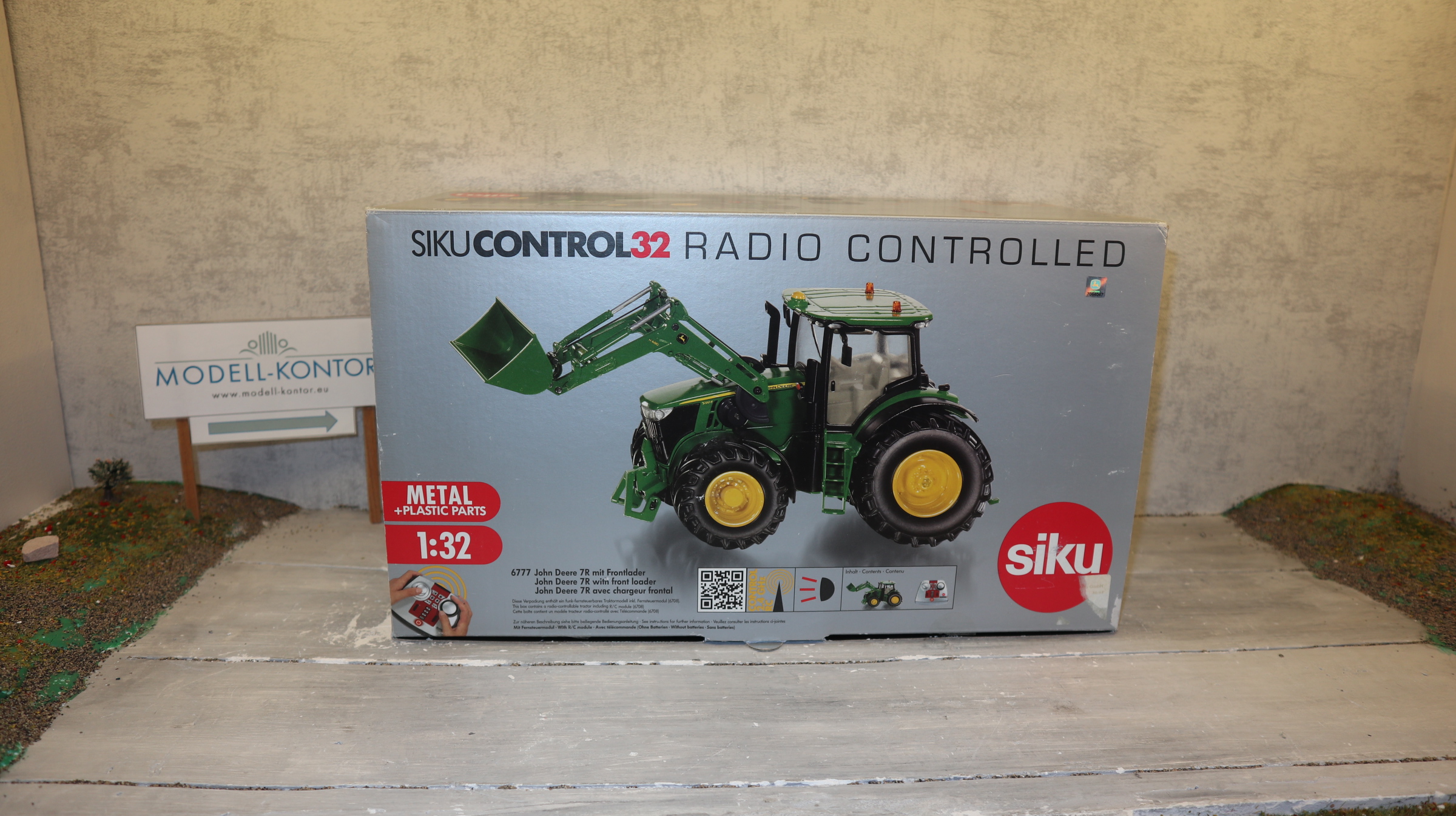 Siku Control 6777 in 1:32, John Deere 7R mit Frontlader, Gebraucht in OVP unbespielt