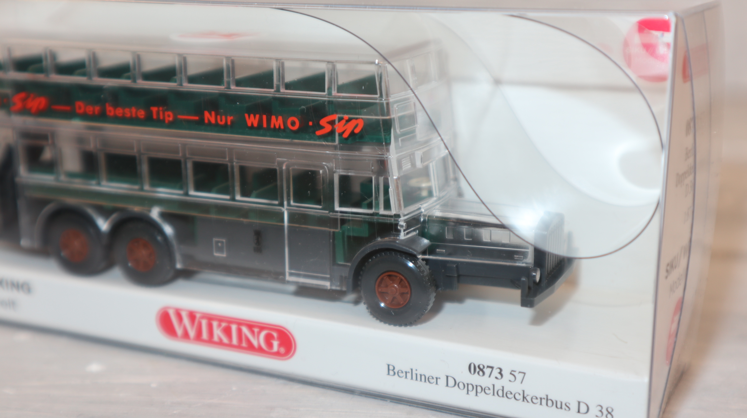 Wiking 087357 in 1:87 Berliner Doppeldeckerbus durchsichtig, WIKING Modellwelt, Neu in OVP