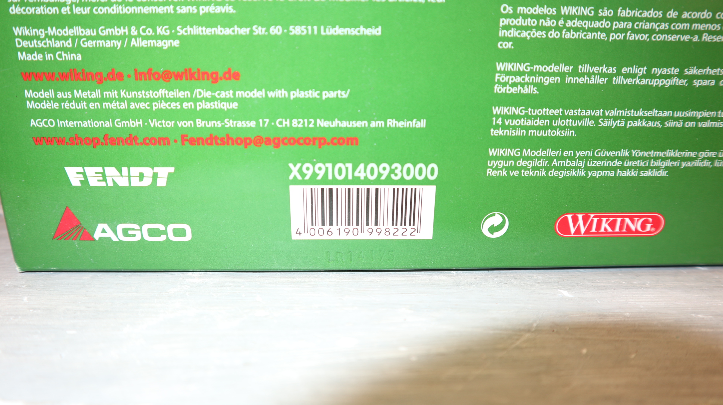 Wiking X991014093000 in 1:32,  Fendt 828 Vario DIRTY Wadenbrunn, NEU in OVP