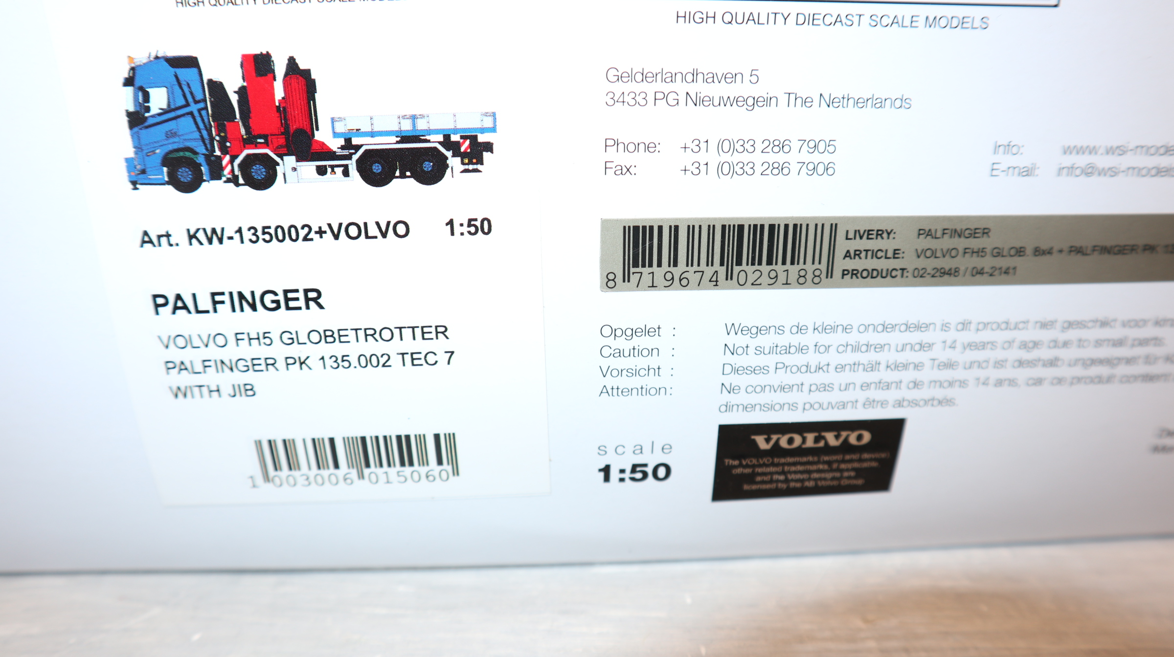 WSI 02-2948 Volvo FH5 8x4, Palfinger PK 135002