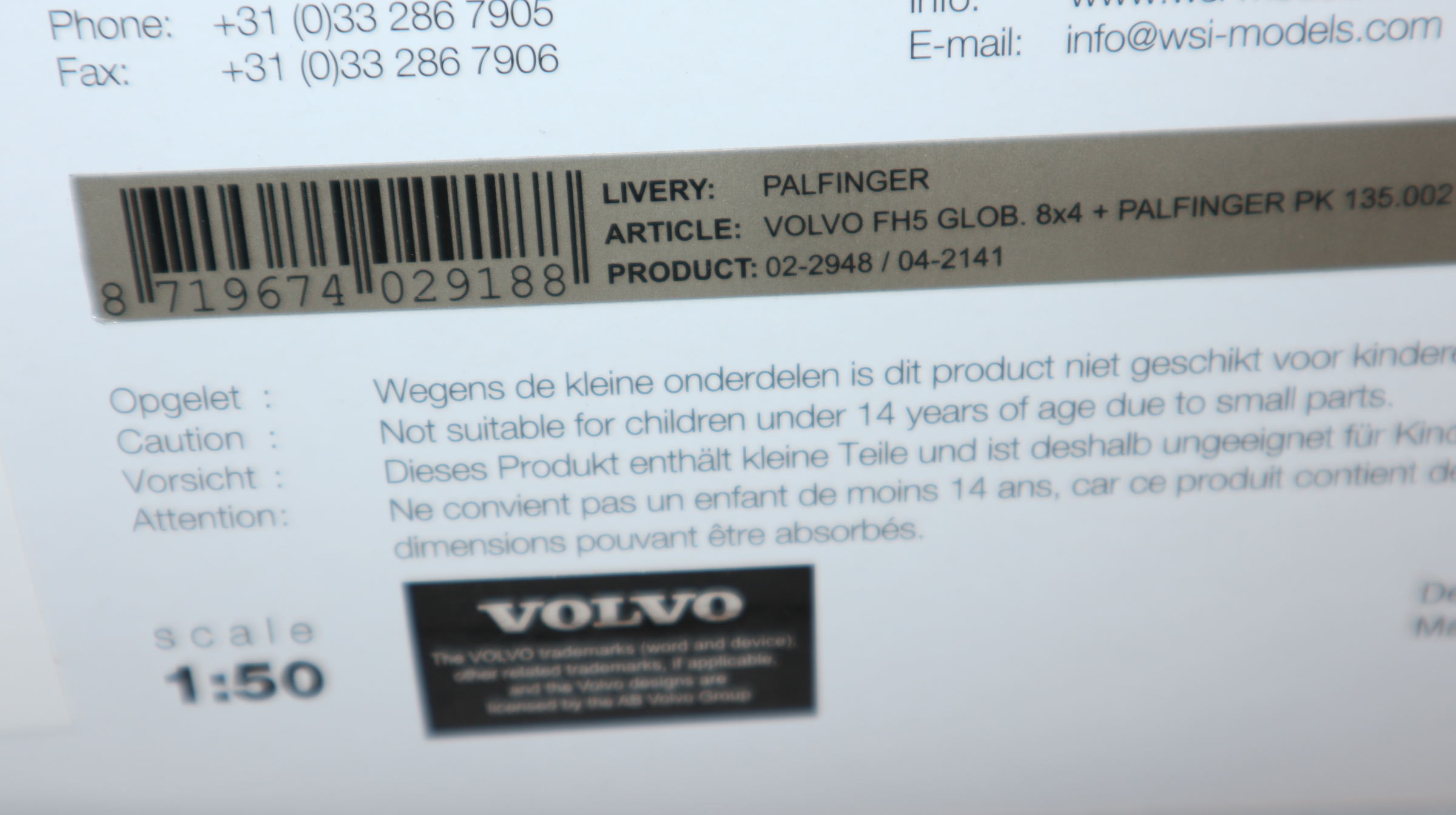 WSI 02-2948 Volvo FH5 8x4, Palfinger PK 135002