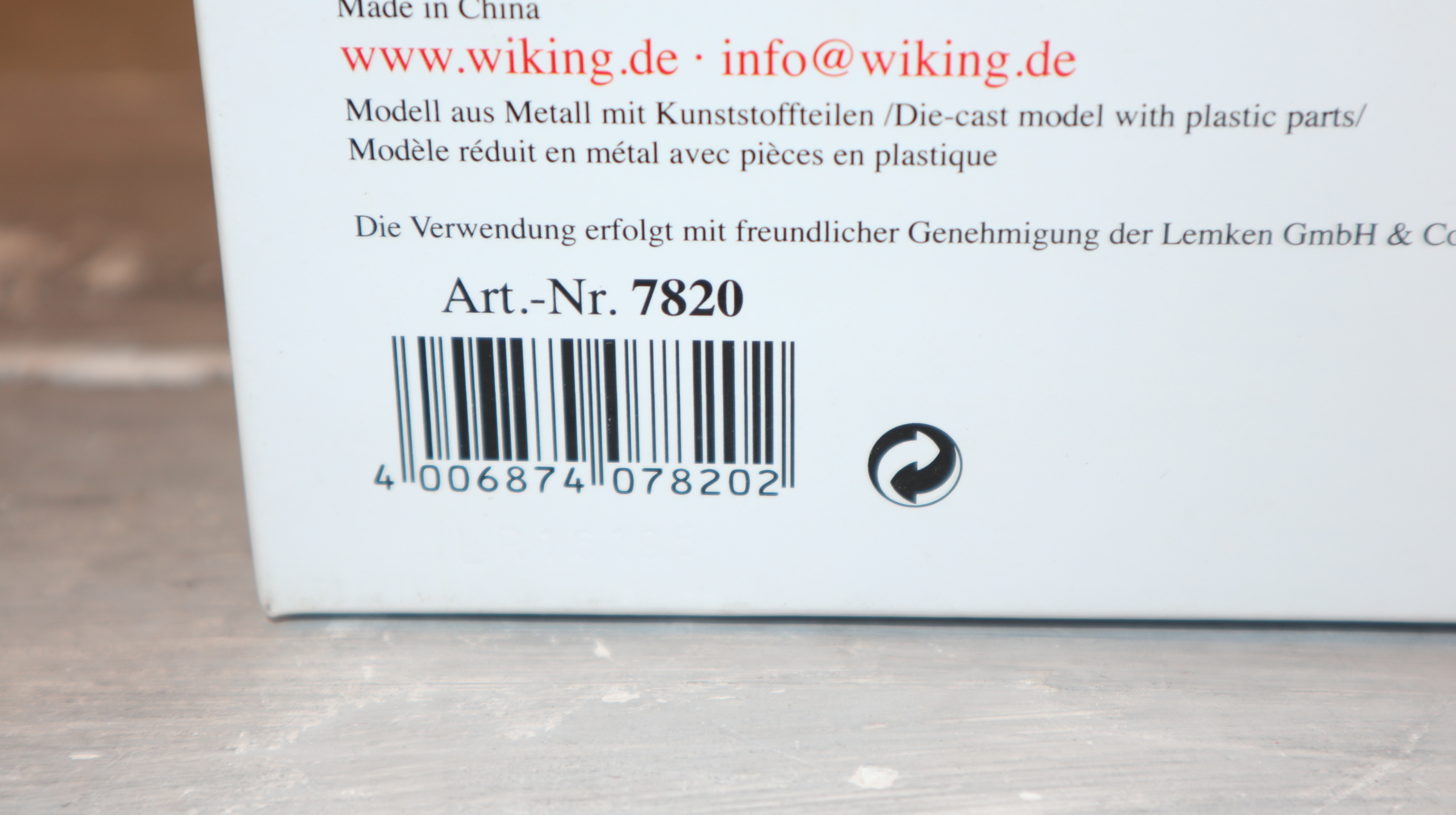 Wiking 077820 in 1:32, Lemken Vega 12 Pflanzenschutzspritze, NEU in OVP