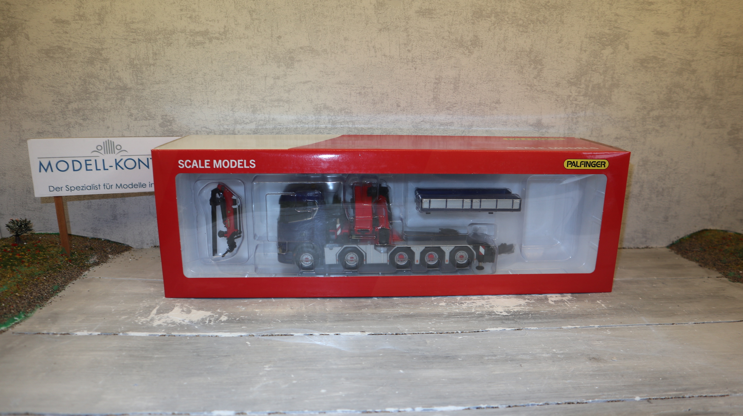 WSI 02-2215 in 1:50, SCANIA CS20N 10x4 mit Palfinger PK 15000.2 + JIB  NEU in OVP