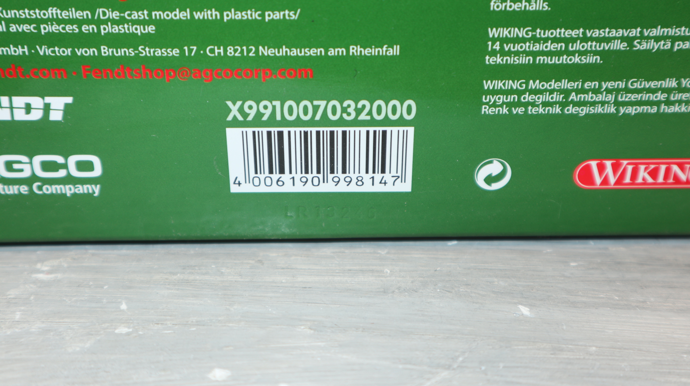 Wiking X991007032000 in 1:32, Fendt 828 kommunal 1st Edition, NEU in OVP